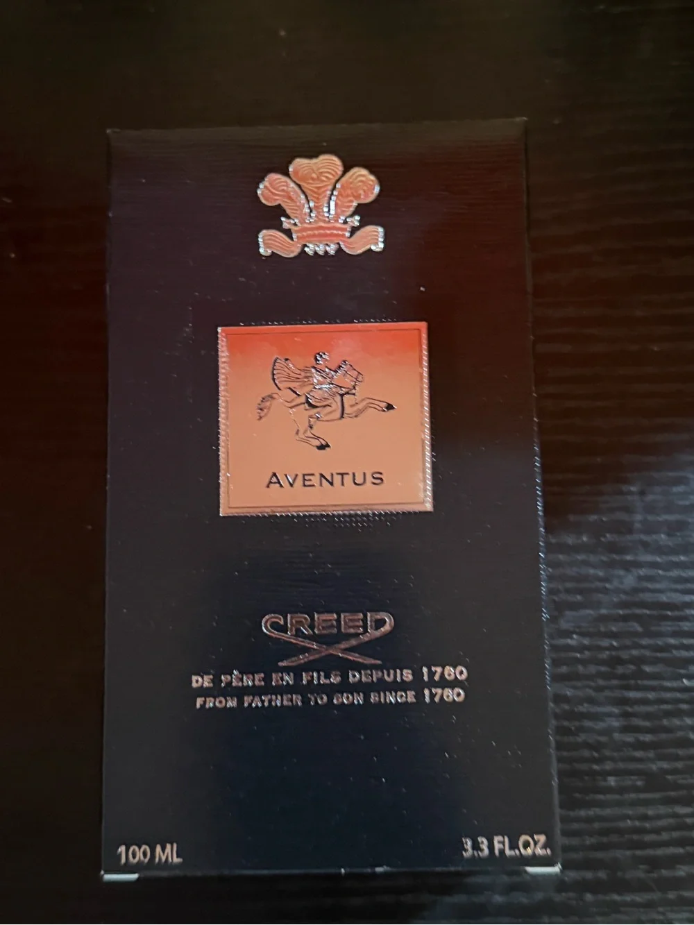 Creed Aventus – Black & Copper Accent Box